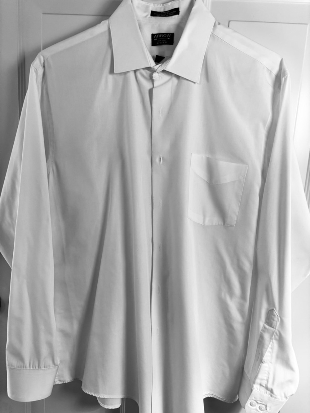Arrow White Men's Dress Shirt with Chest Pocket